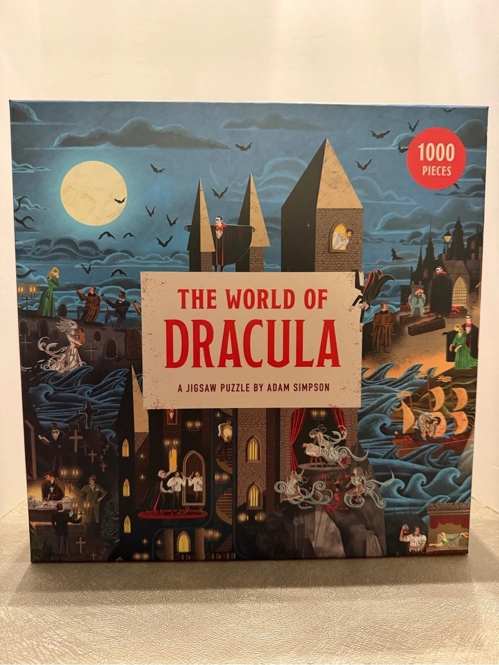 Gibsons The World of Dracula 1000-Piece Jigsaw Puzzle. NWOT